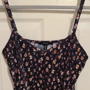Forever 21 Black Floral Strappy Dress